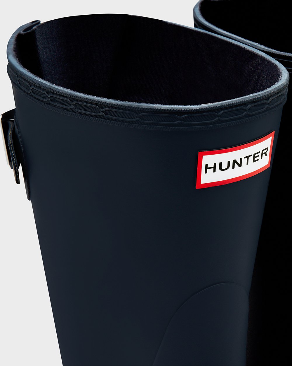 Women Hunter Original Back Adjustable | Short Rain Boots Navy | NZ-34597-LIDY